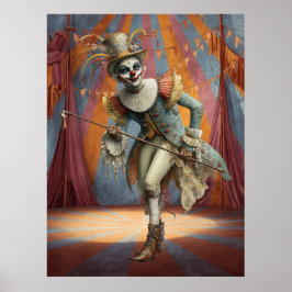 Póster FD2 Circus Clowe Art 3 Vintage Retro Carnaval