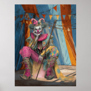 Póster FD2 Circus Clowe Art 6 Vintage Retro Carnaval
