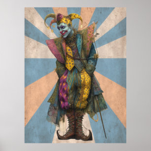 Póster FD2 Circus Clowe Art 9 Vintage Retro Carnaval