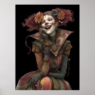 Póster FD2 Circus Clown Art 14 Viejo Carnaval Retro