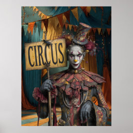 Póster FD2 Circus Clown Art 25 Vintage Retro Carnaval