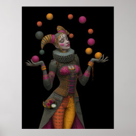 Póster FD2 Circus Clown Art 26 Vintage Retro Carnaval