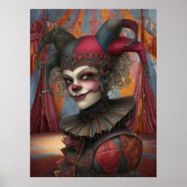 Póster FD2 Circus Clown Art Vintage Retro Carnaval 17