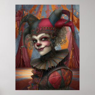 Póster FD2 Circus Clown Art Vintage Retro Carnaval 17