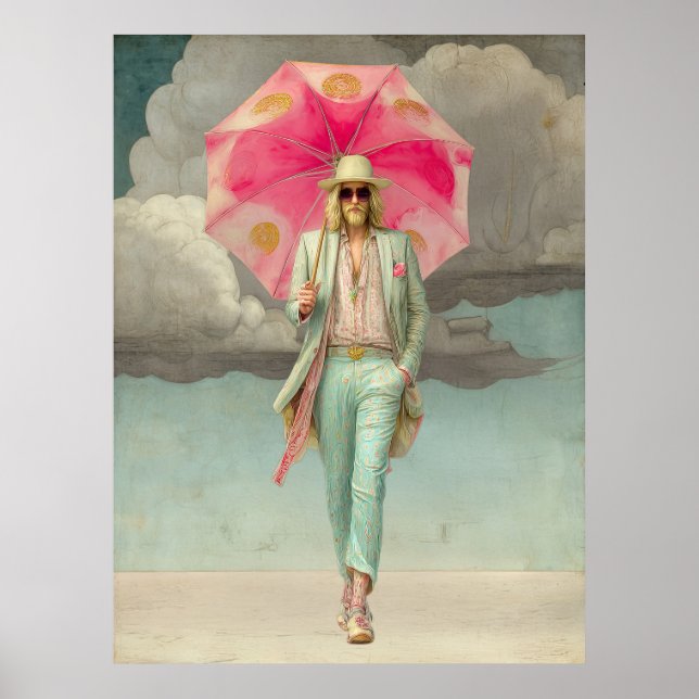 Póster FD2 Ecléctico Colorful Boho MAN Umbrella 14 (Frente)