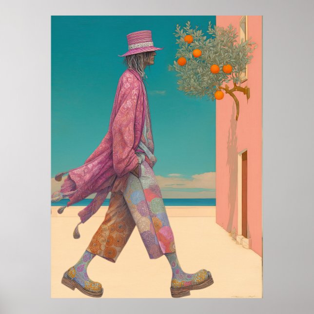 Póster *~* FD2 Elegante joven Boho MAN Cocktail 29 (Frente)