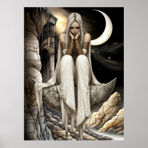 Póster FD2 Encantada Diosa de la Luna Creciente 32