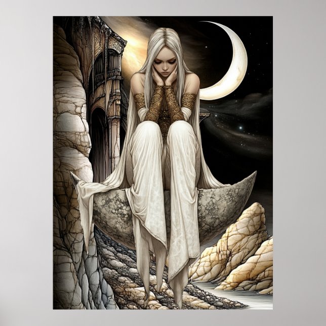 Póster FD2 Encantada Diosa de la Luna Creciente 32 (Frente)