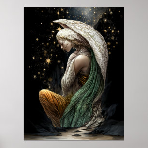 Póster FD2 Encantada Diosa de la Luna Creciente  34  Póst