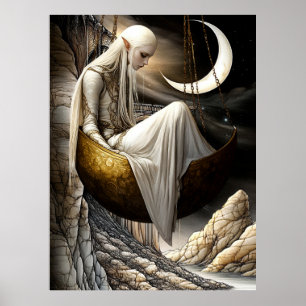 Póster FD2 Encantada Diosa de la Luna Creciente 35