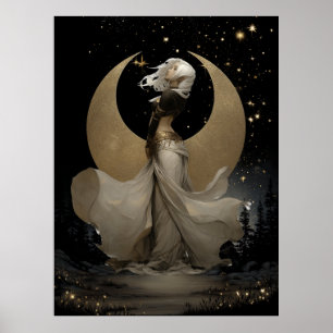 Póster FD2 Enchanted 12 Crescent Moon Goddess