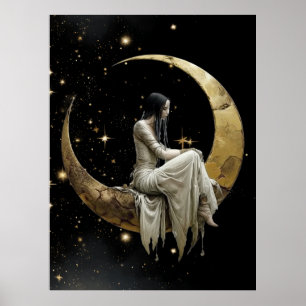 Póster FD2 Enchanted 9 Crescent Moon Goddess