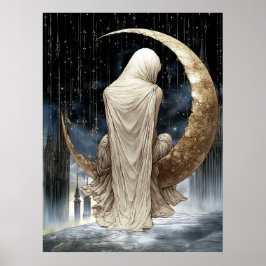 Póster FD2 Enchanted Crescent Moon Goddess 17 Poster