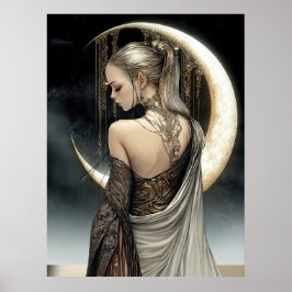 Póster FD2 Enchanted Crescent Moon Goddess 6 Poster