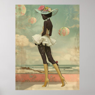 Póster *~* FD2 GODDESS tropical Mujer negra audaz 11