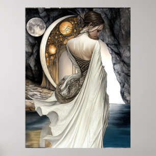 Póster FD2 Luna Creciente Encantada Diosa 14