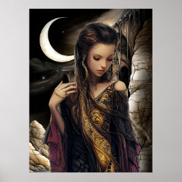 Póster FD2 Luna Creciente Encantada Diosa 2