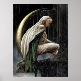 Póster FD2 Luna Creciente Encantada Diosa 22