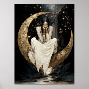 Póster FD2 Luna Creciente Encantada Diosa 25