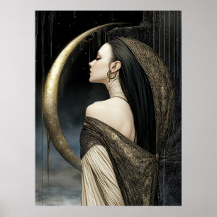 Póster FD2 Luna Creciente Encantada Diosa 26