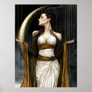 Póster FD2 Luna Creciente Encantada Diosa 28