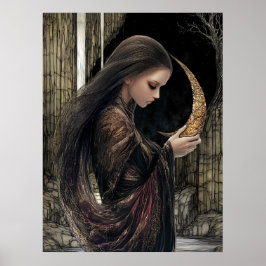 Póster FD2 Luna Creciente Encantada Diosa 3