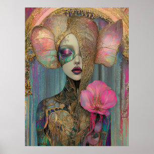 Póster *~* FD2 Ornate Nouveau Fantasía Mujer Etérea  6-1