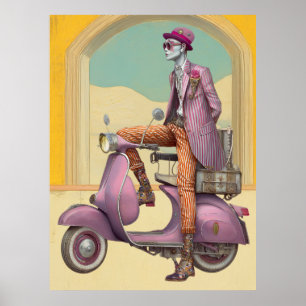 Póster FD2 Suitcase Boho Viajero HOMBRE SCOOTER 23