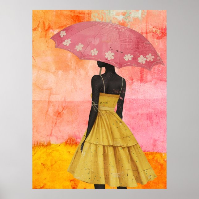 Póster *~* FD2 Vibrante Diosas Negras Tropicales 7 Gorras (Frente)