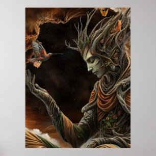 Póster *~* FD3 29 HOMBRE MÍSICO TIPO Tierra TiradorPájaro