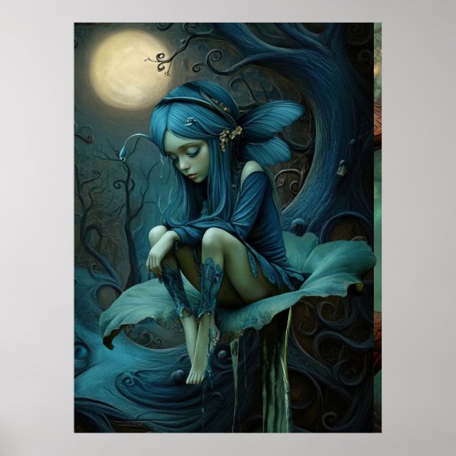 Póster *~* FD3 Bosque surrealista Nymph Fantasy 45 (Frente)