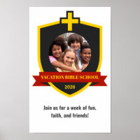 Fe Banner Cristiana Escudo con Cruz VBS 2026