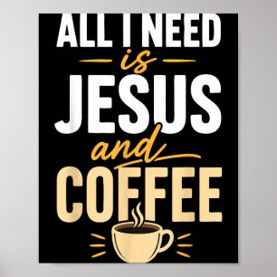 Póster Fe cristiana Jesús Café Mañana Oración