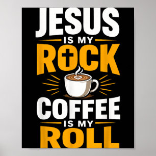 Póster Fe cristiana Jesús Café Oración matutina