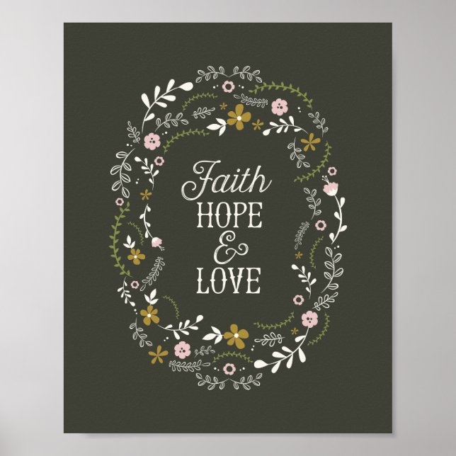 Póster Fe cristiana poster Esperanza Amar la Escritura Bi (Frente)
