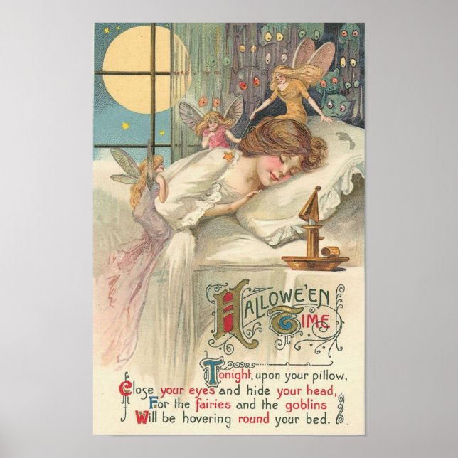 Póster Fe de Halloween vintage (Frente)