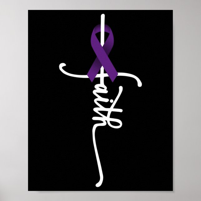 Póster Fe del Cáncer Pancreático Avisos del Cáncer Pancre (Frente)