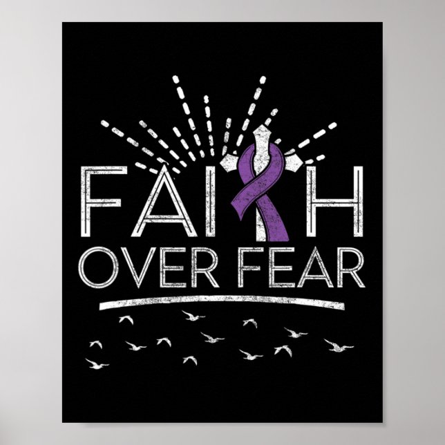 Póster Fe del cáncer pancreático por miedo a la cinta mor (Frente)