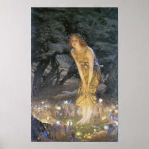 Póster Fe en la víspera del verano por Edward R. Hughes