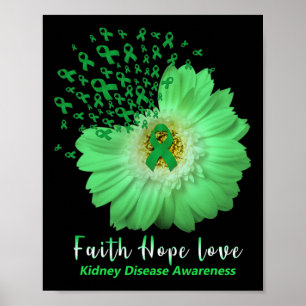 Póster Fe Esperanza Amor Enfermedad Renal Conciencia List