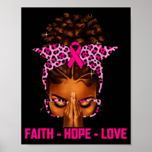 Póster Fe Esperanza Amor Mujeres Negras Afro Cristianas S