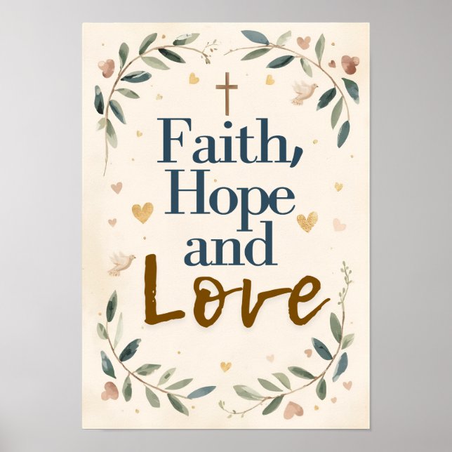 Póster Fe, Esperanza y Amor (Frente)