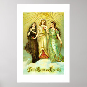 Póster Fe, Esperanza y Caridad