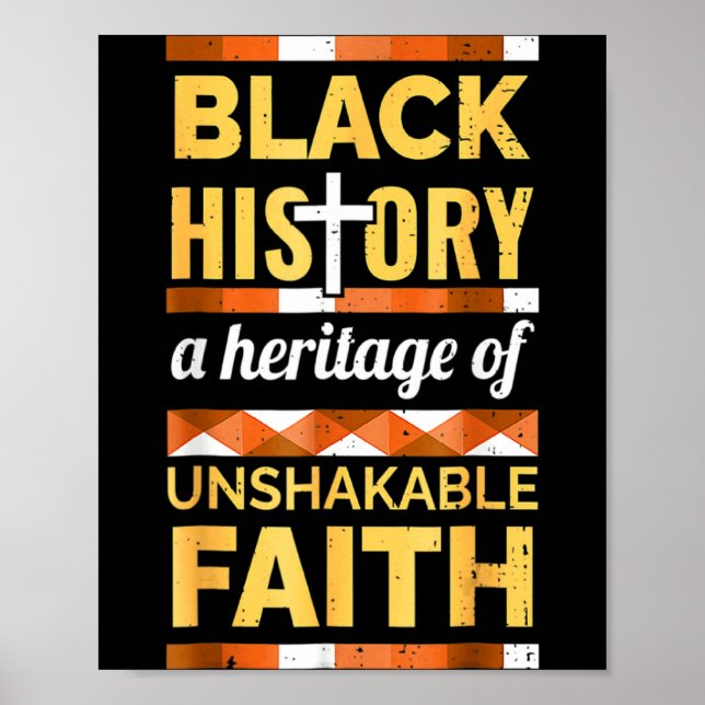 Póster Fe Inquebrantable Mes De La Historia Negra Blm Mel (Frente)