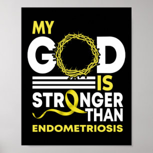 Póster Fe Mi Dios Es Más Fuerte Que La Endometriosis