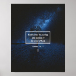 Póster Fe Por La Palabra De Dios La Fe Cristiana Cielo No