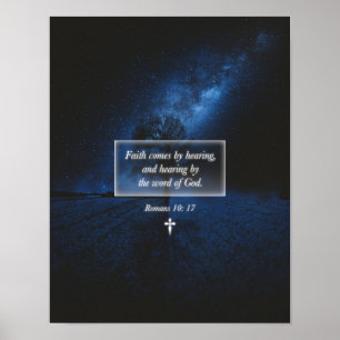 Póster Fe Por La Palabra De Dios La Fe Cristiana Cielo No