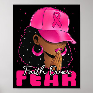 Póster Fe por miedo a las mujeres cristianas negras afro