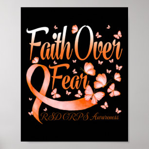 Póster Fe Por Miedo Rsd Crps Conciencia Mariposa