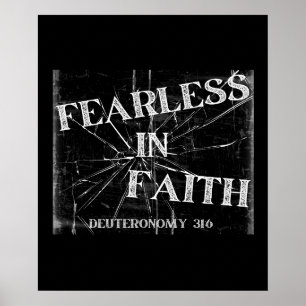 Póster Fe sin miedo - Deuteronomía 31:6